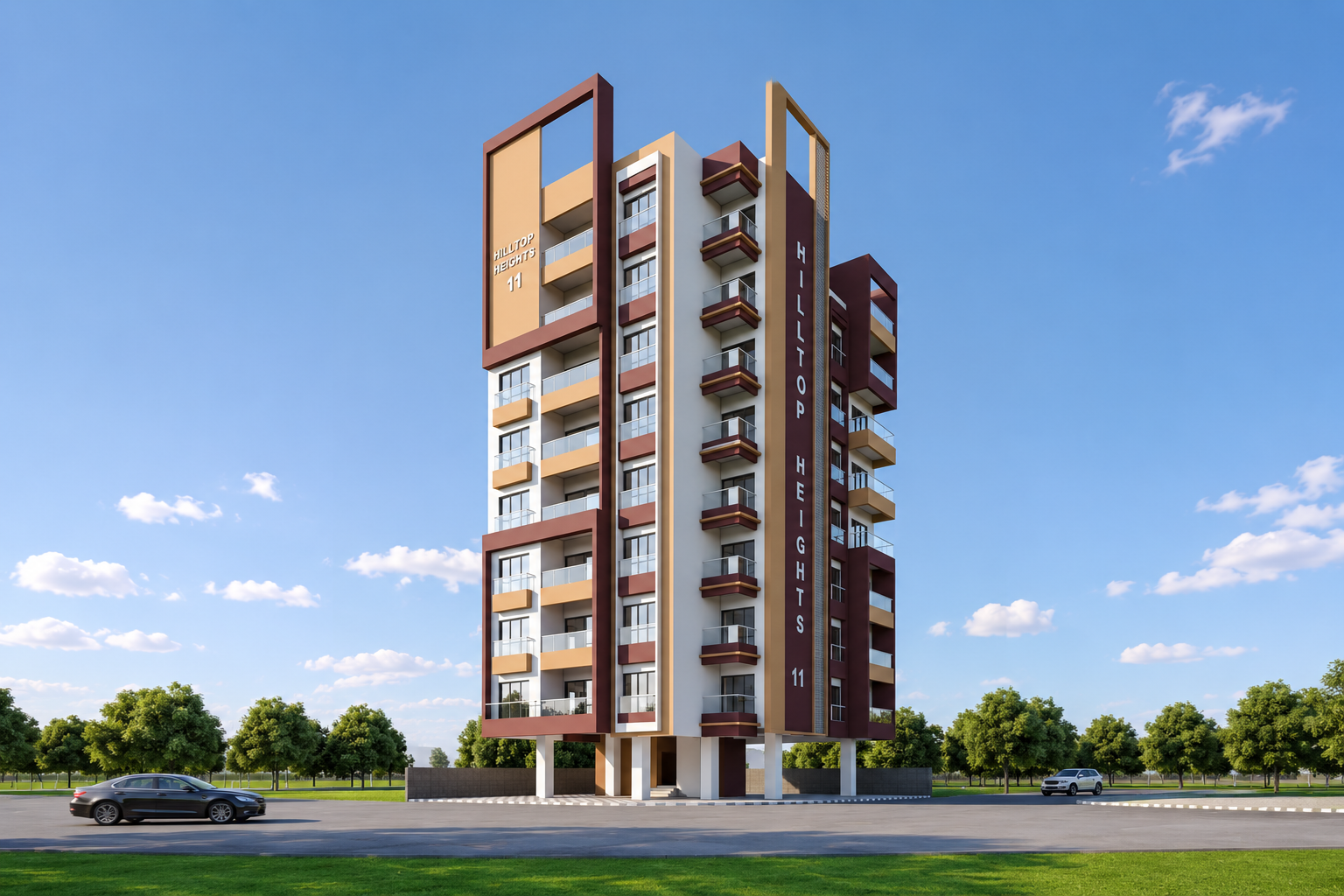 Hilltop Heights 11 | Premium 3 BHK Flats in Hilltop, Ram Nagar, Nagpur - Siddhivinayak Group